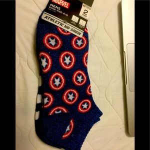 Marvel Captain America Men’s Ankle Socks 2Pair New